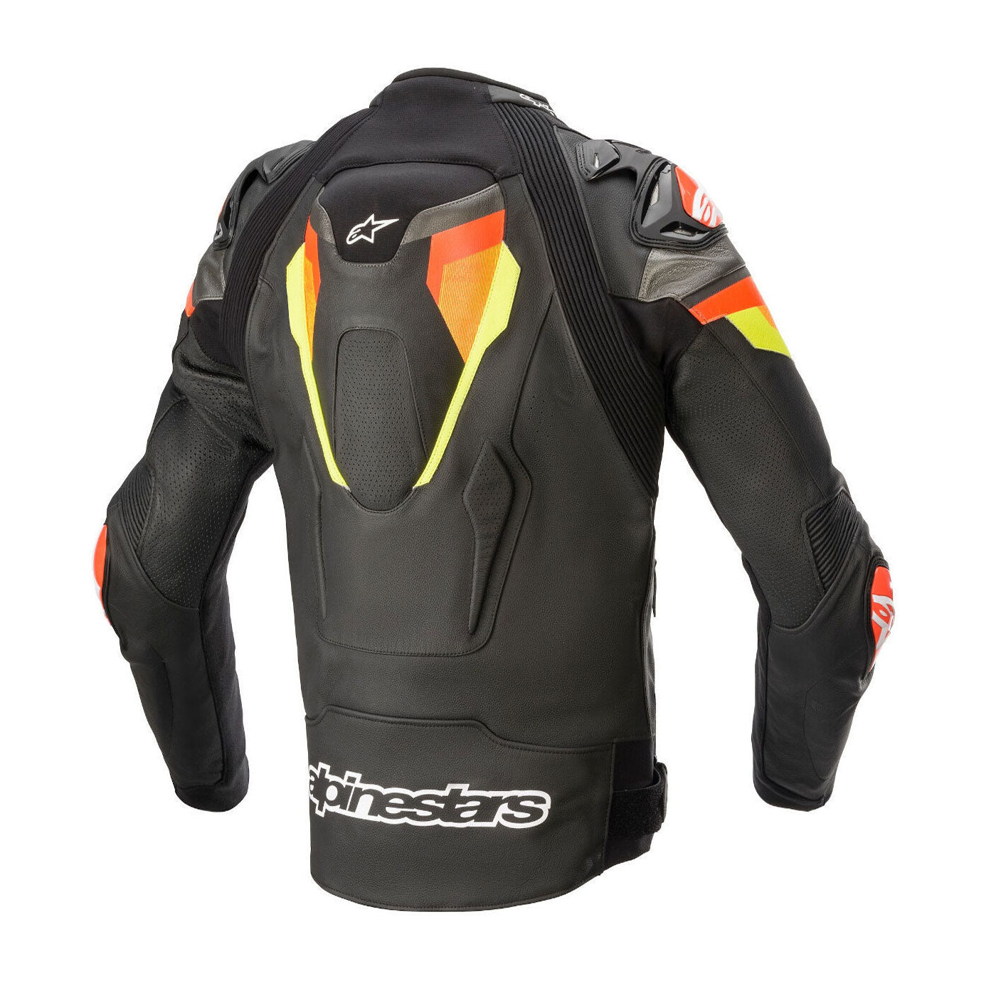 Alpinestars Atem V4 Motorcycle Leather Jacket Black Neon YellowRed