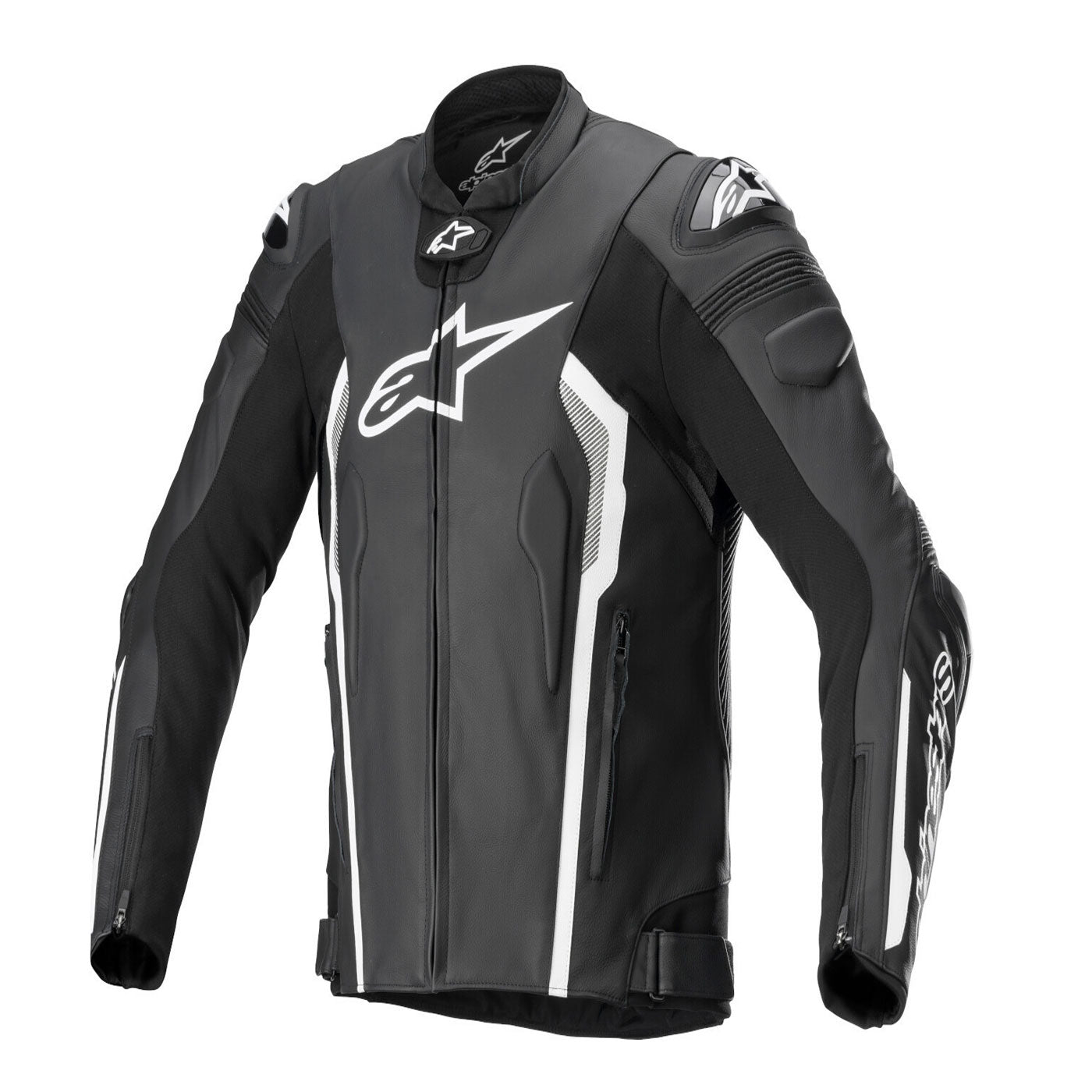 Alpinestars Missile V2 Motorcyle Leather Jacket Black White