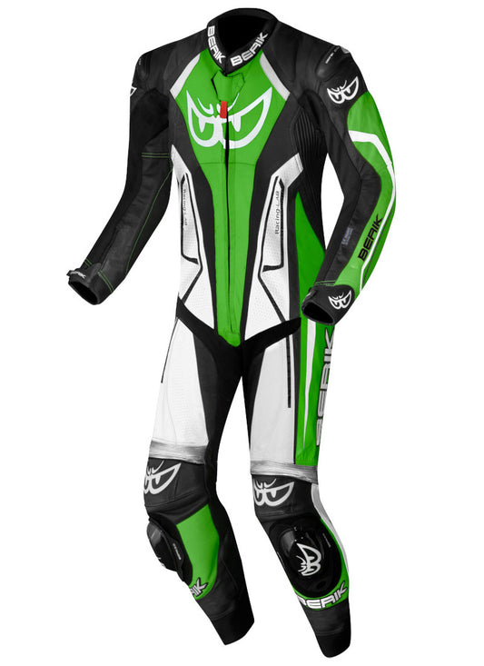 Berik Losail R Motorcycel Racing Leather Suit Black Green