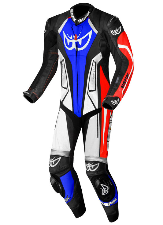 Berik Losail R Motorcycel Racing Leather Suit Black Red Blue