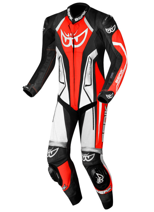 Berik Losail R Motorcycel Racing Leather Suit Black Red White