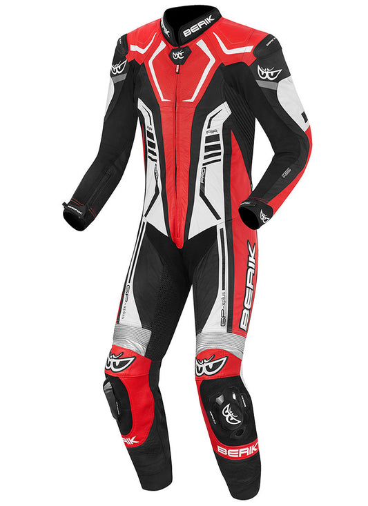 Berik Motegi Motorcycle Racing Leather Suit Black Red White