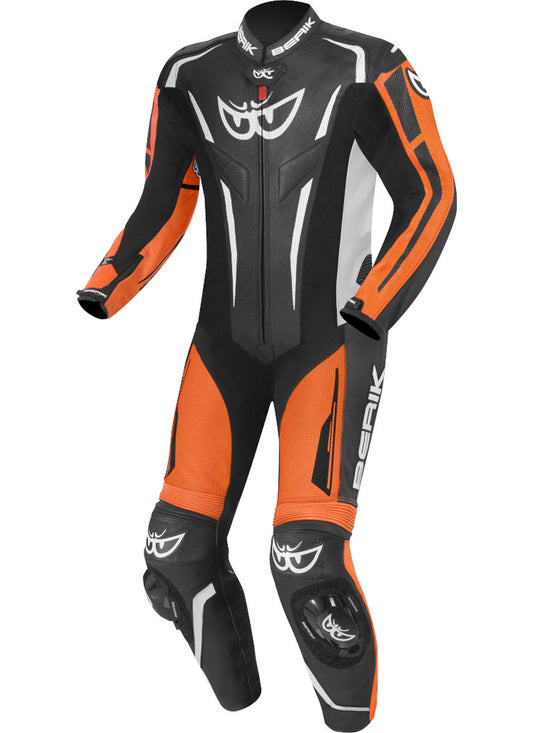 Berik RSF Teck Motorcycle Racing Leather Suit Black Orange