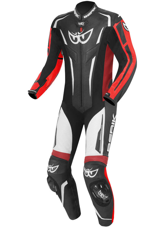 Berik RSF Teck Motorcycle Racing Leather Suit Black Red