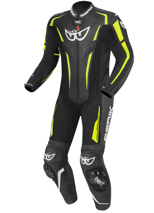 Berik RSF Teck Motorcycle Racing Leather Suit Black Yellow