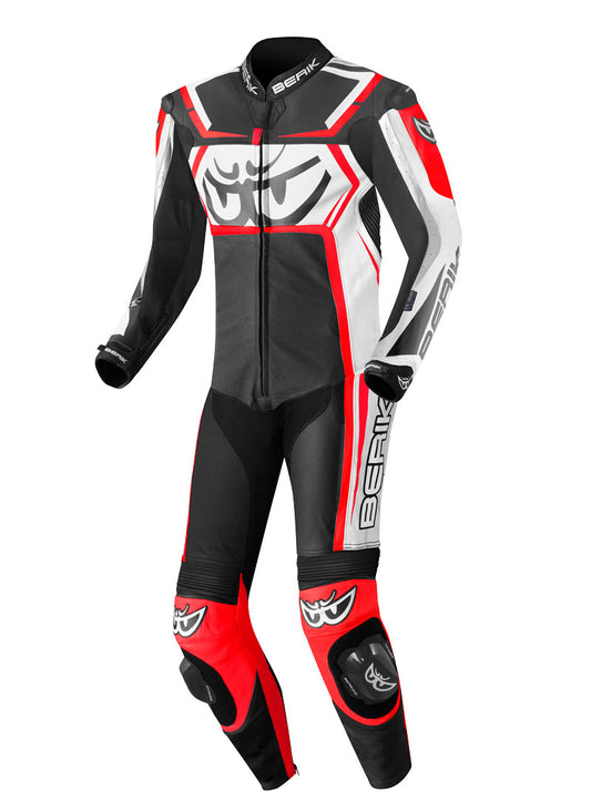 Berik Race Tech Motorcycle Racing Leather Suit Black Red