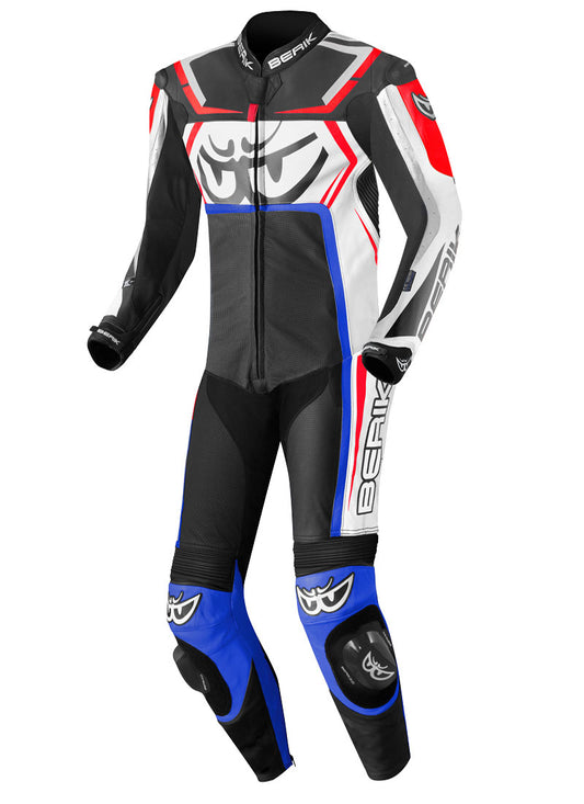 Berik Race Tech Motorcycle Racing Leather Suit Black White Red