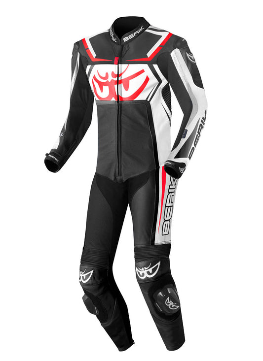 Berik Race Tech Motorcycle Racing Leather Suit White Black