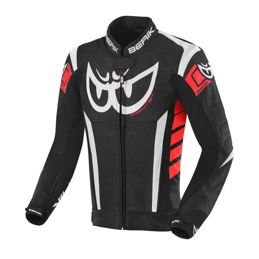 Berik Zakura Motorcycle Racing Leather Jacket Black Red