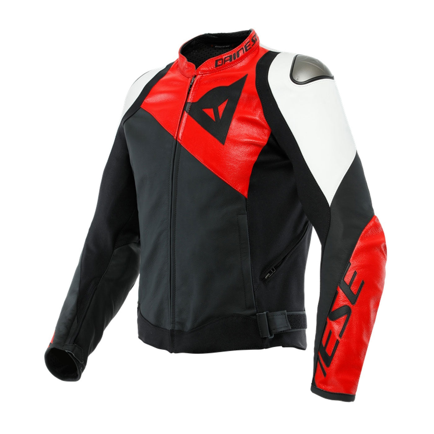 Dainese Sportiva Motorcycle Leather Jacket Red Black