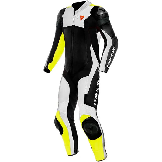 Dainese Assen 2 Leather Suit Leather Racing Suit Neon Yellow/White/Black