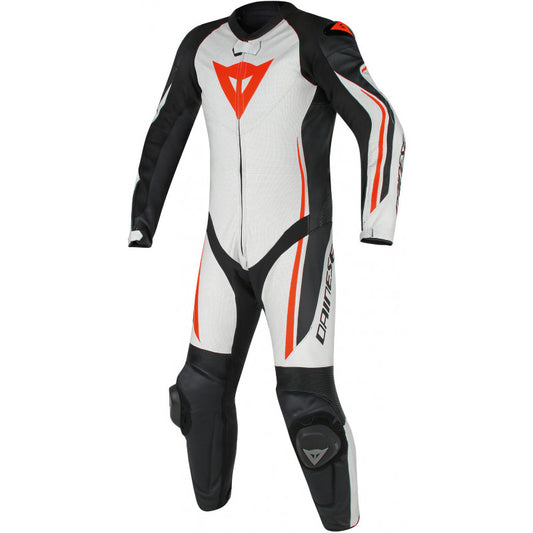 Dainese Assen Motorbike Racing Leather  Suit White Black Red