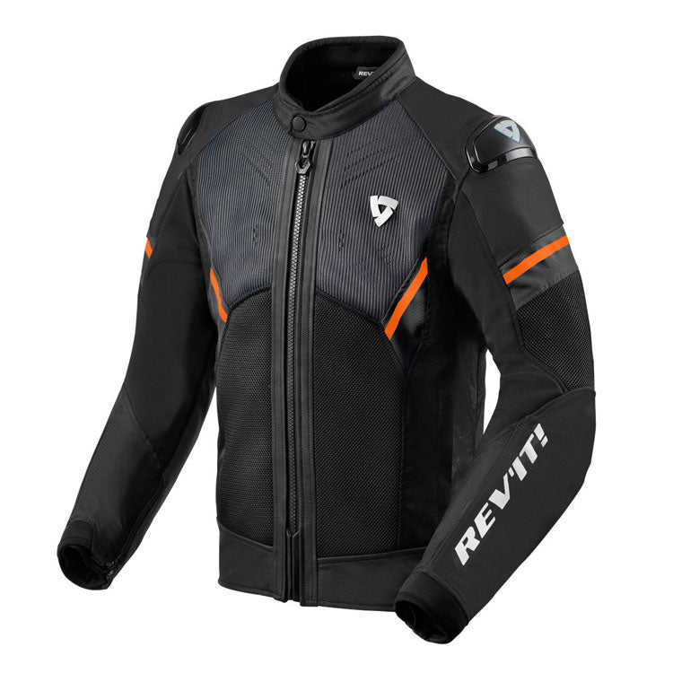 Revit Mantis 2 H2O Motorcycle Leather Jacket Black Orange