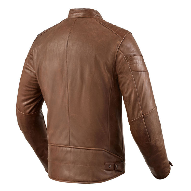 Revit Restless Motorcycle Leather Jacket Brown