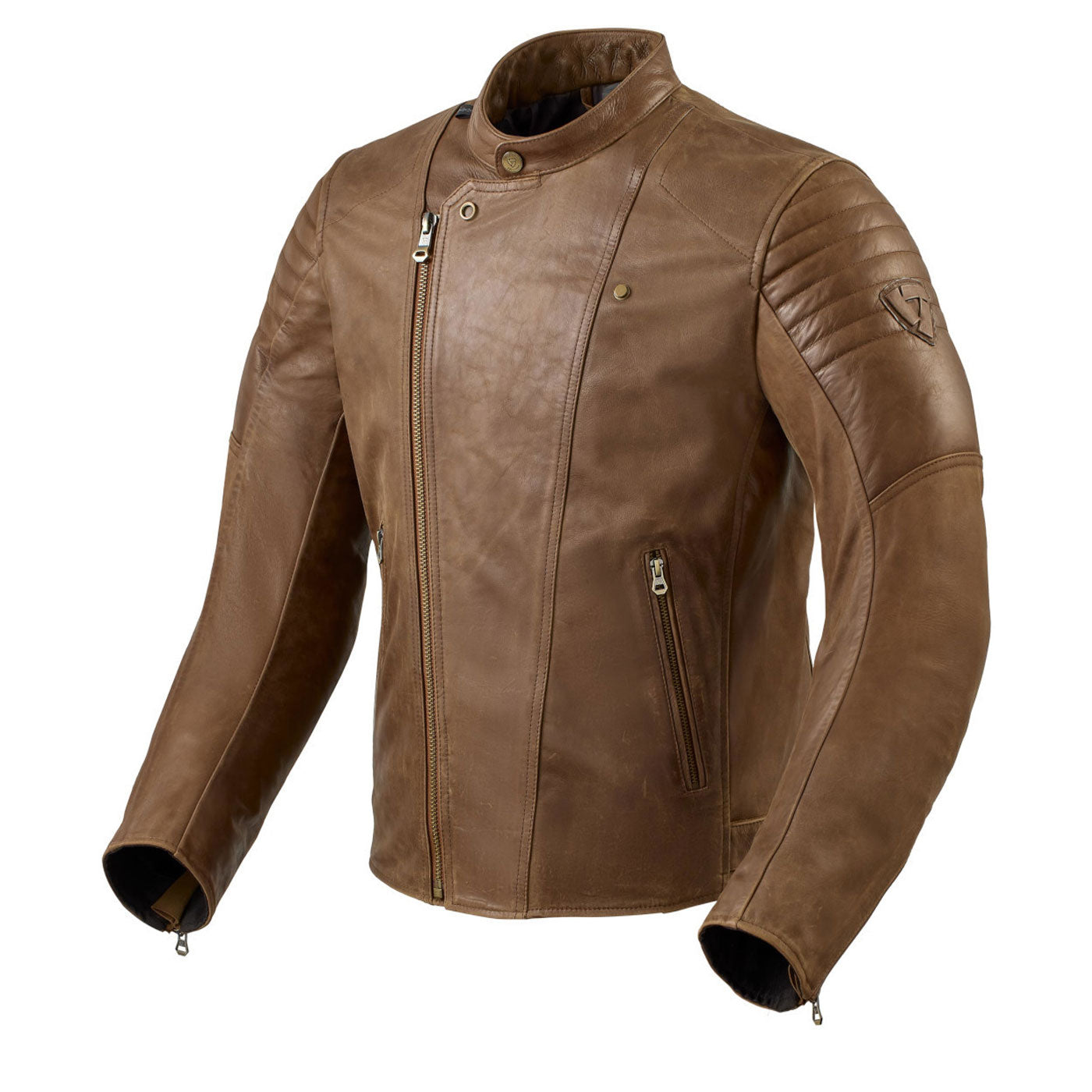 Revit Surgent Motorcycle Leather Jacket Brown