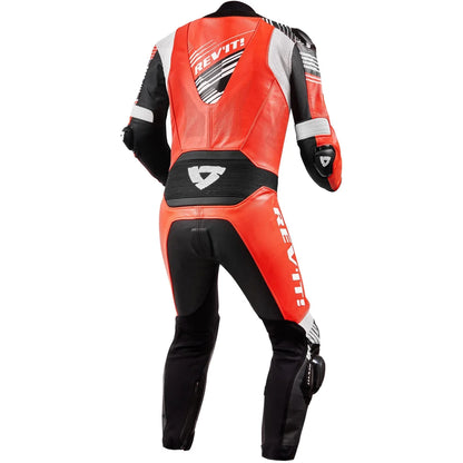 RevIT Apex Motorcycle Racing Leather Suit NEON RED/WHITE