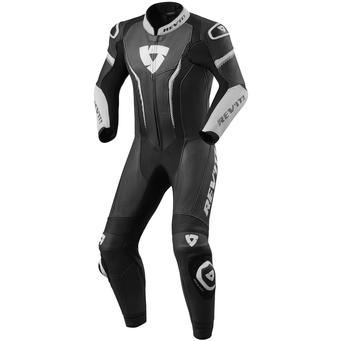 Revit Argon Motorbike Racing Leather Suit White/Grey