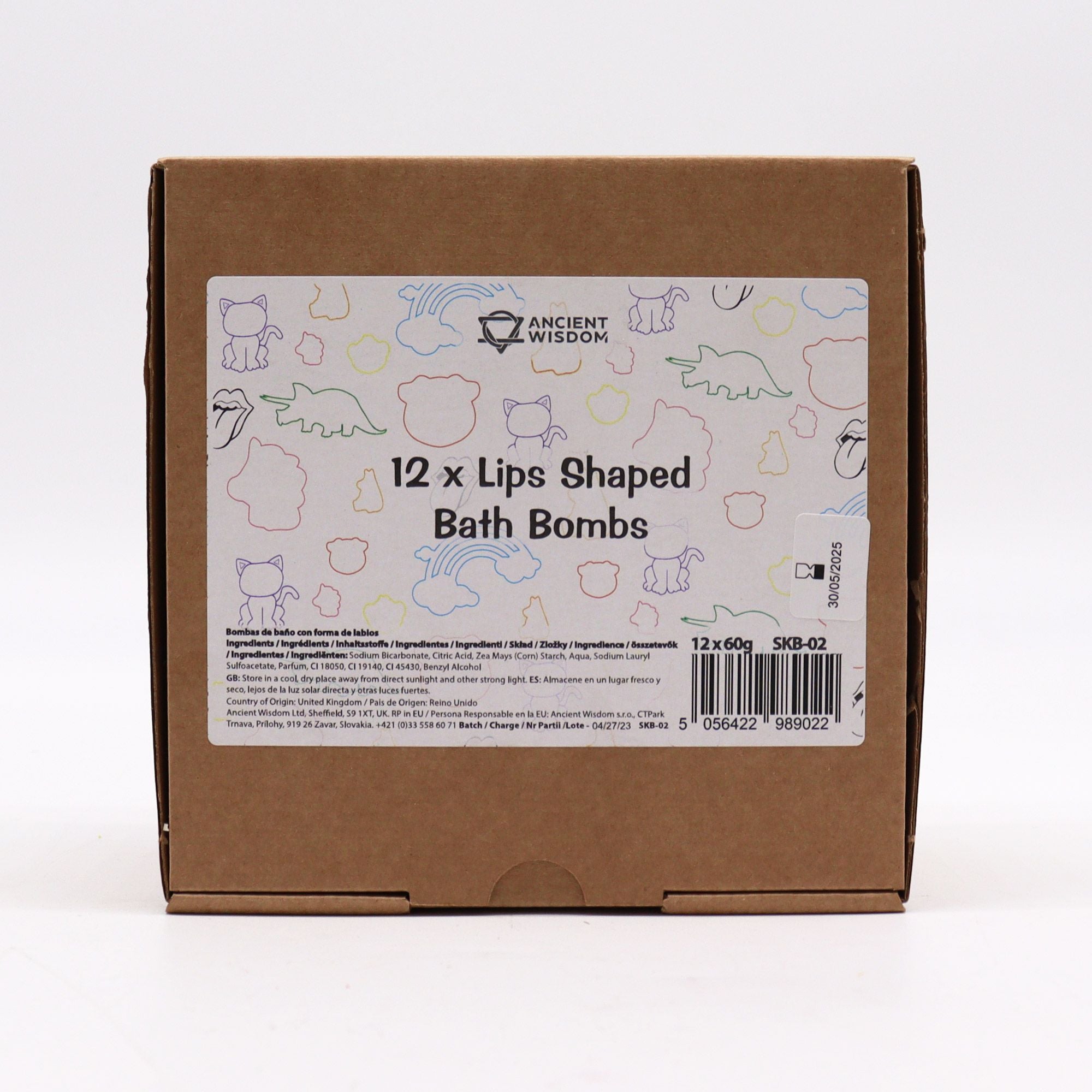 Lips Bathbomb 60g - Raspberry & Pomegranate