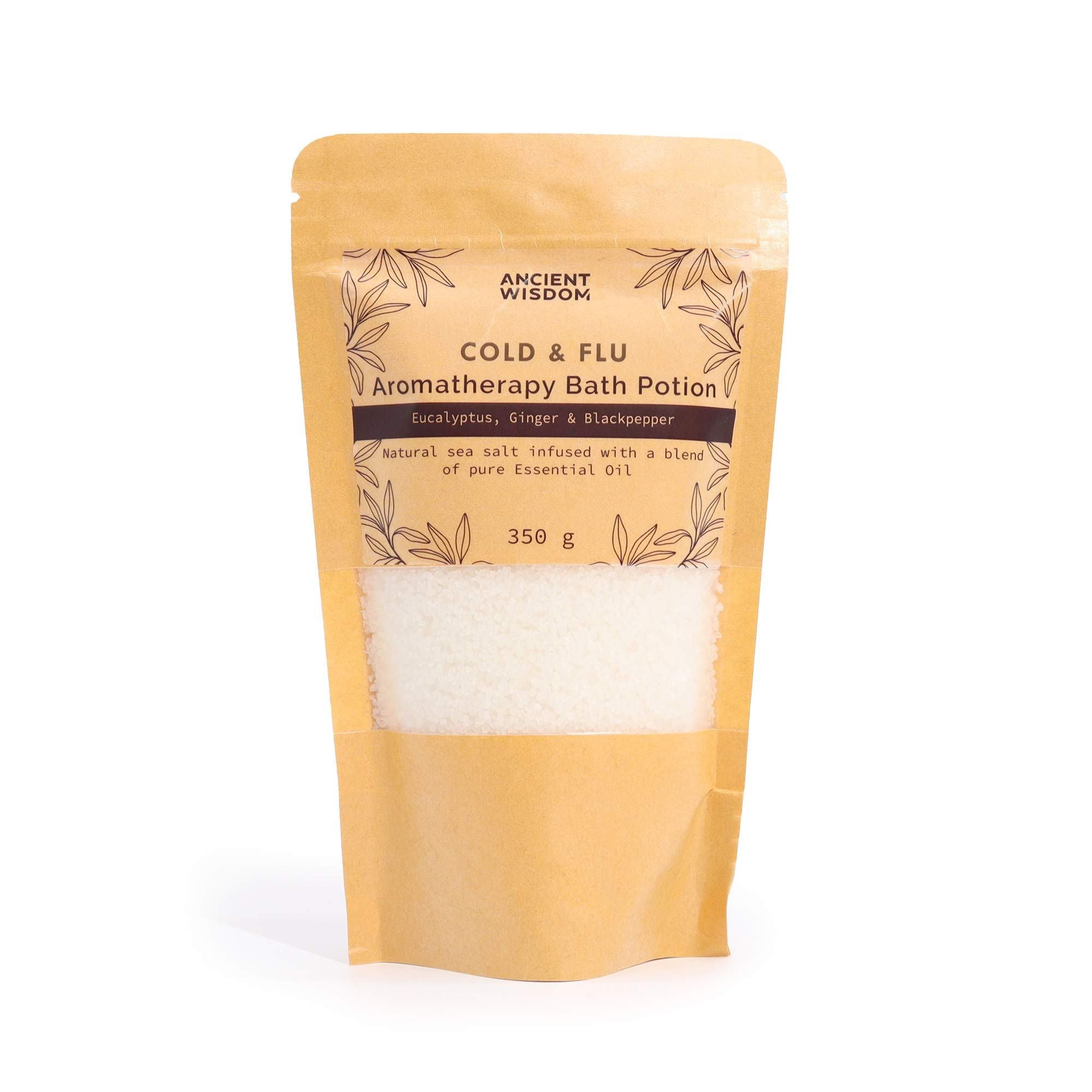 Aromatherapy Bath Potion in Kraft Bag 350g - Colds & Flu