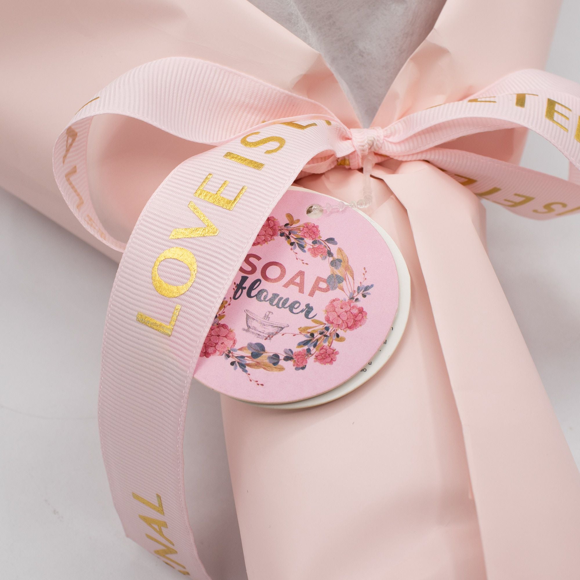 Large Pink Roses Bouquet - Love is Eternal -  Gift Card