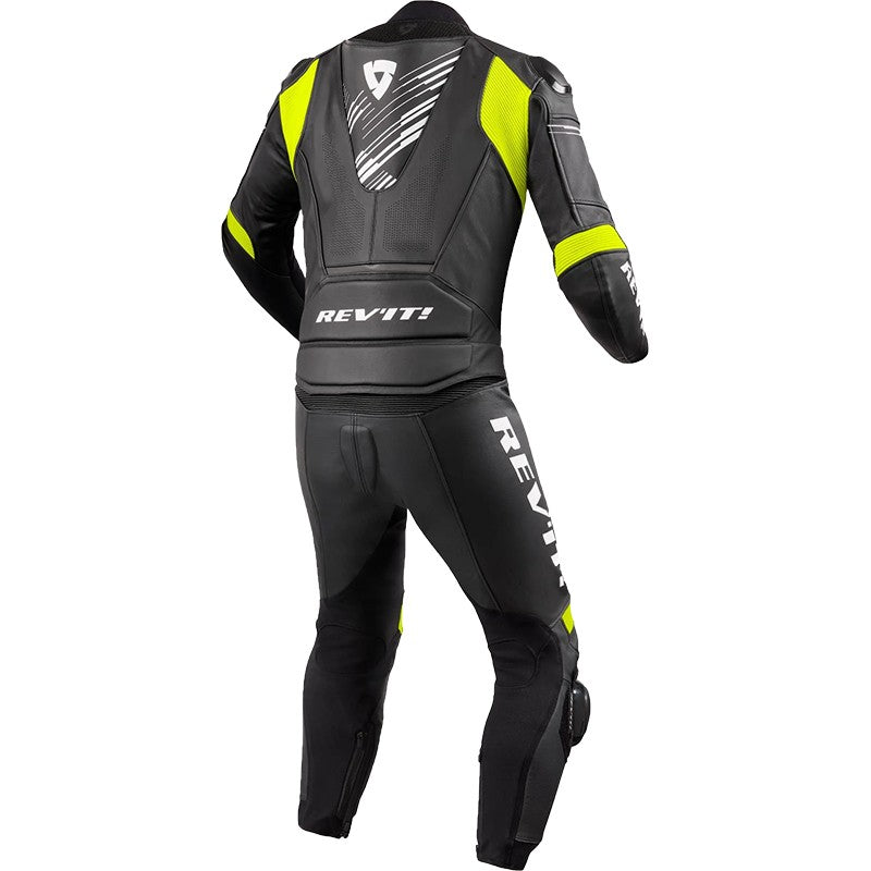 Revit Apex Motorcycle Racing Leather Suit Neon Yellow Black