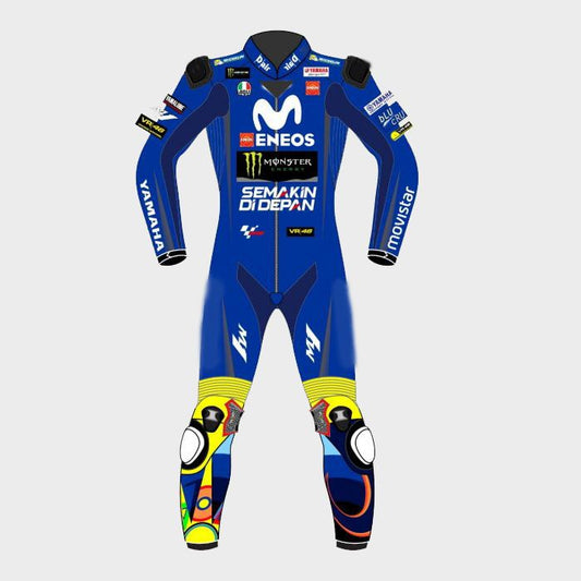 Valentino Rossi Yamaha Movistar Motorbike Racing Leather Suit MotoGP 2018 Race Suit